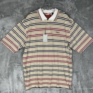 ENYCE CLOTHING CO Mens Striped Polo Shirt XL Embroidered Logo Casual Golf